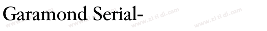 Garamond Serial字体转换